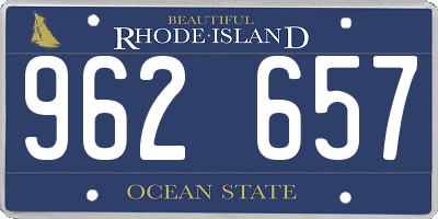 RI license plate 962657