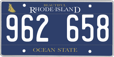 RI license plate 962658