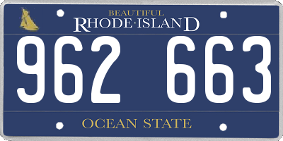 RI license plate 962663