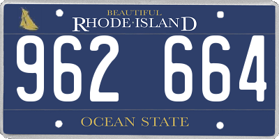 RI license plate 962664
