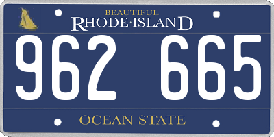 RI license plate 962665