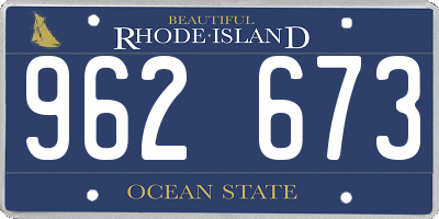 RI license plate 962673