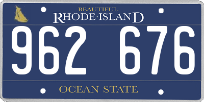 RI license plate 962676