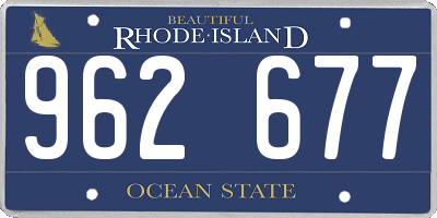 RI license plate 962677
