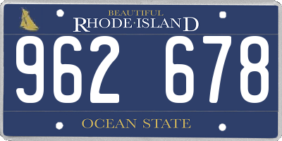 RI license plate 962678