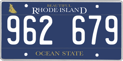 RI license plate 962679
