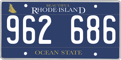 RI license plate 962686