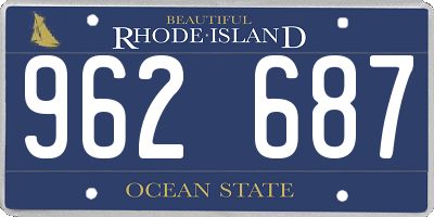 RI license plate 962687