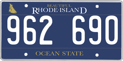 RI license plate 962690