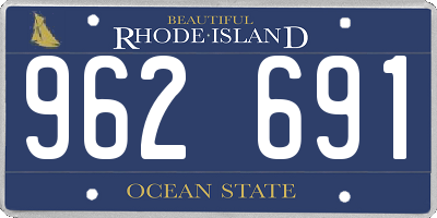 RI license plate 962691