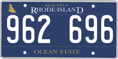 RI license plate 962696