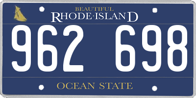 RI license plate 962698