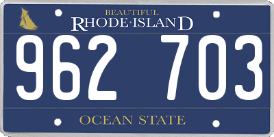 RI license plate 962703