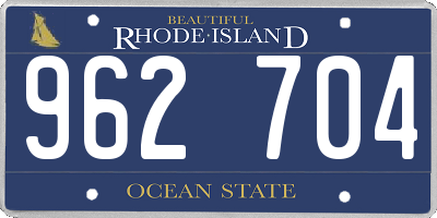 RI license plate 962704