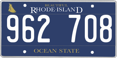 RI license plate 962708
