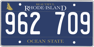 RI license plate 962709