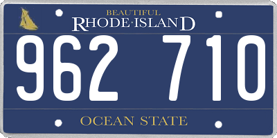 RI license plate 962710