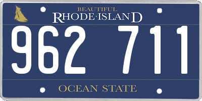 RI license plate 962711