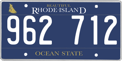 RI license plate 962712