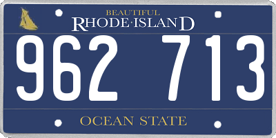 RI license plate 962713