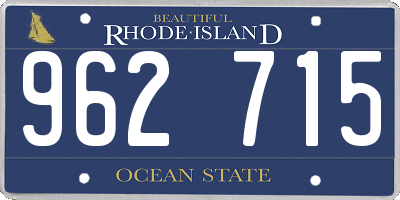RI license plate 962715