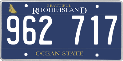RI license plate 962717