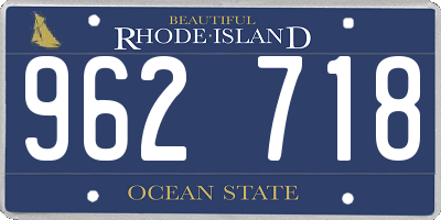 RI license plate 962718
