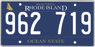 RI license plate 962719
