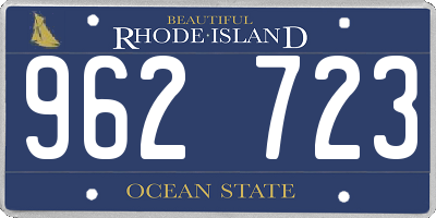 RI license plate 962723
