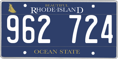 RI license plate 962724