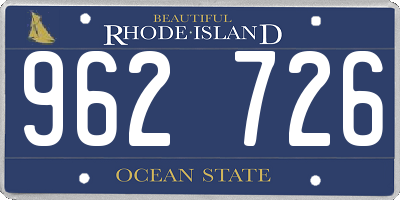 RI license plate 962726