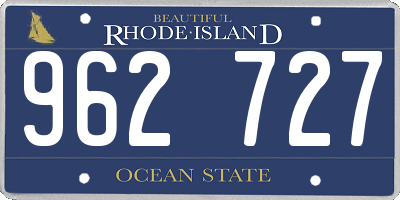 RI license plate 962727