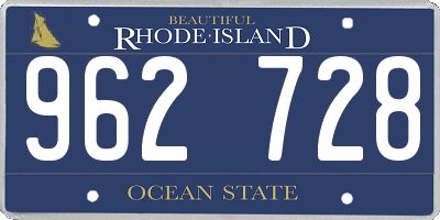 RI license plate 962728