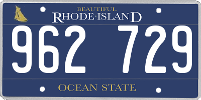 RI license plate 962729