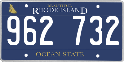 RI license plate 962732