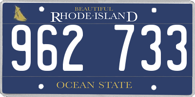 RI license plate 962733