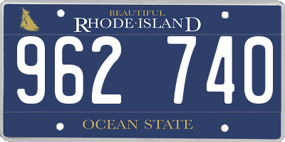 RI license plate 962740