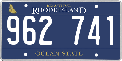 RI license plate 962741