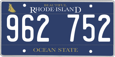 RI license plate 962752
