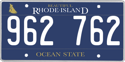 RI license plate 962762