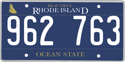 RI license plate 962763