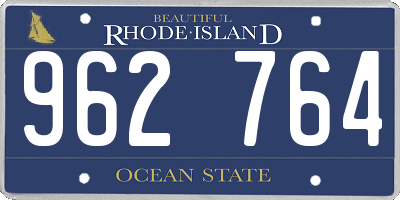 RI license plate 962764