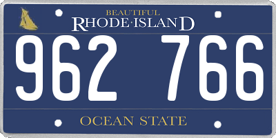RI license plate 962766