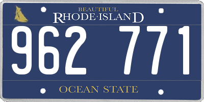 RI license plate 962771