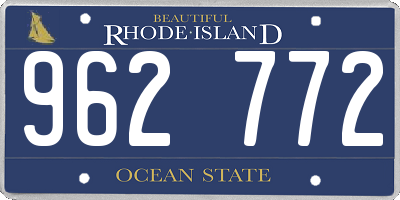 RI license plate 962772