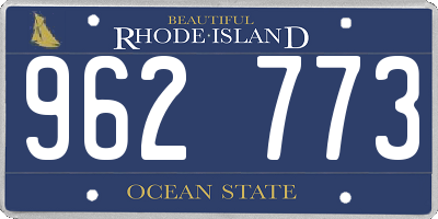 RI license plate 962773