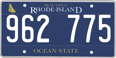 RI license plate 962775