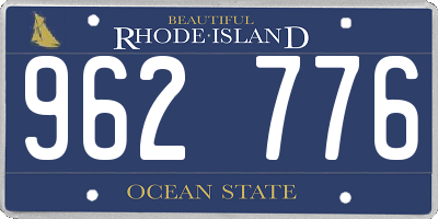 RI license plate 962776