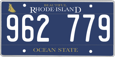 RI license plate 962779