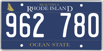 RI license plate 962780